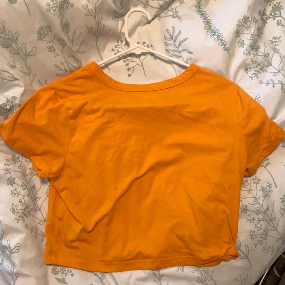 Orange comfy crop top